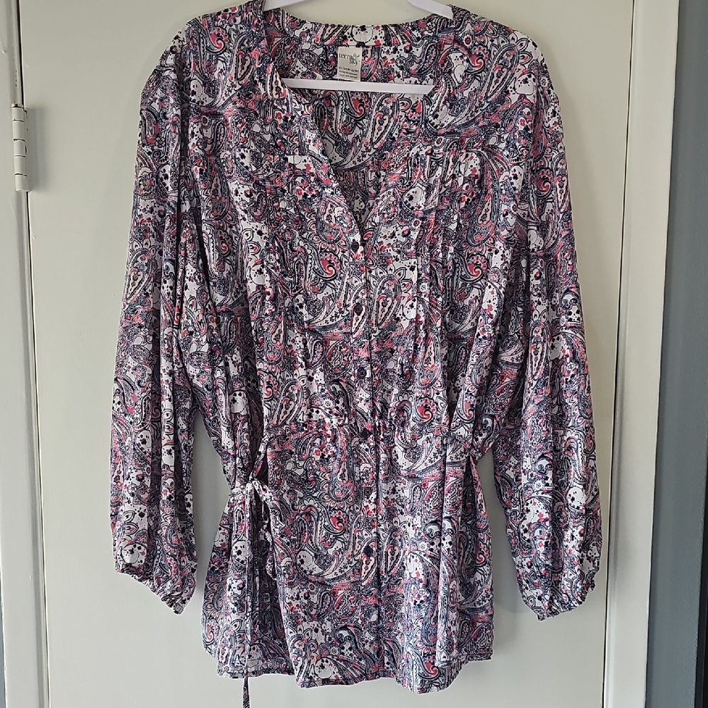 Terra & Sky Multicolor Paisley Blouse